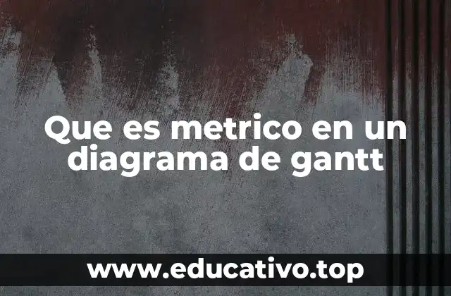 Que es metrico en un diagrama de gantt