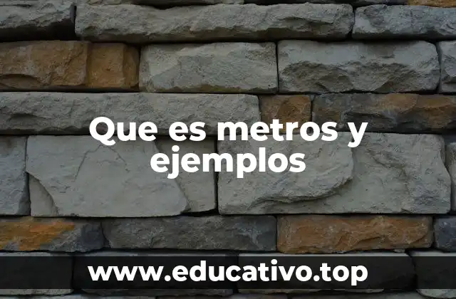 Que es metros y ejemplos