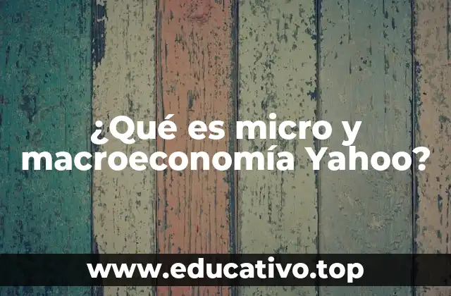 ¿Qué es micro y macroeconomía Yahoo?