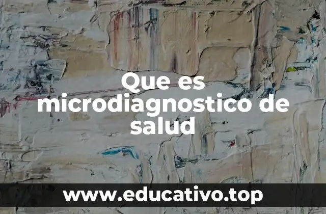 Que es microdiagnostico de salud