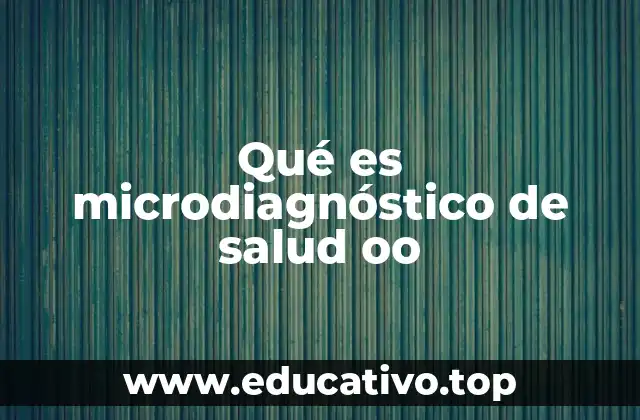 Qué es microdiagnóstico de salud oo