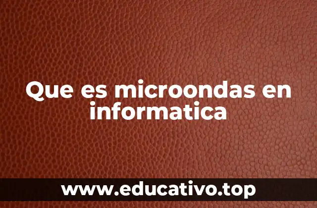Que es microondas en informatica