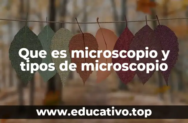 Que es microscopio y tipos de microscopio