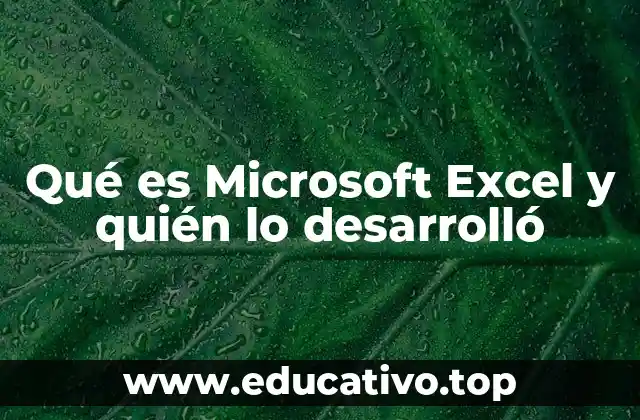 Qué es Microsoft Excel y quién lo desarrolló