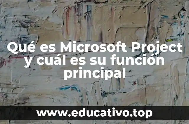 Qué es Microsoft Project y cuál es su función principal