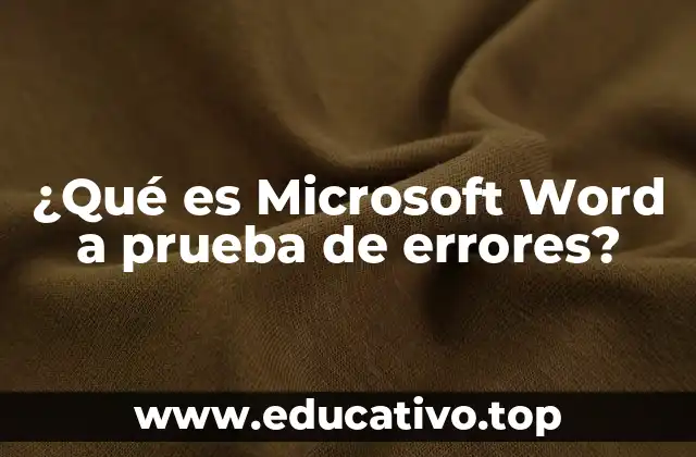 ¿Qué es Microsoft Word a prueba de errores?