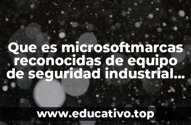 Que es microsoftmarcas reconocidas de equipo de seguridad industrial access