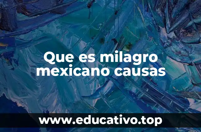 Que es milagro mexicano causas