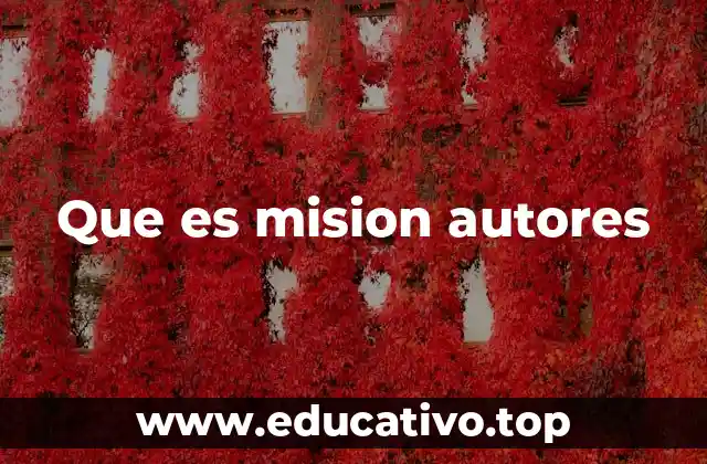 Que es mision autores