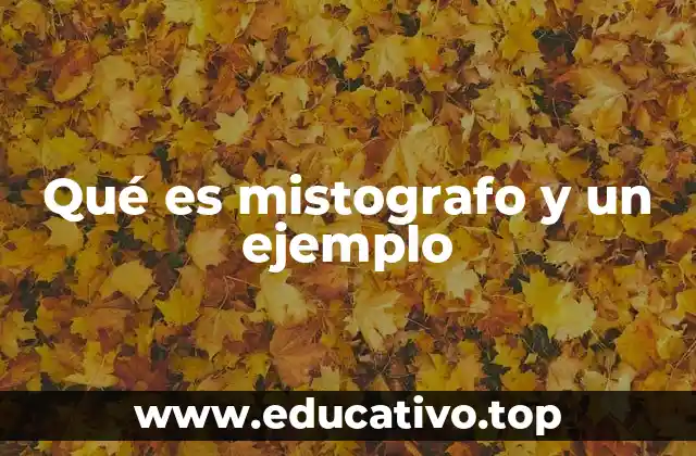 Qué es mistografo y un ejemplo