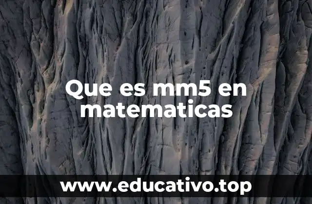 Que es mm5 en matematicas