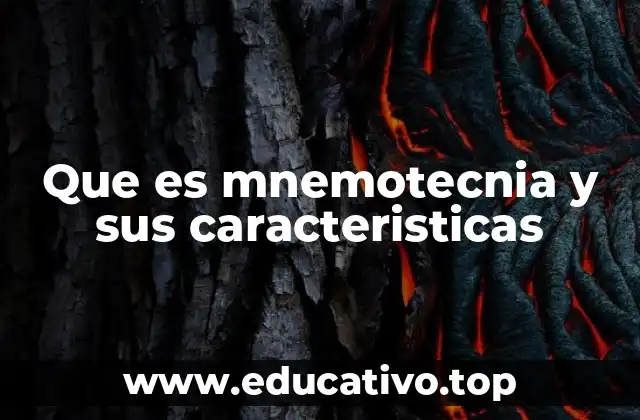 Que es mnemotecnia y sus caracteristicas