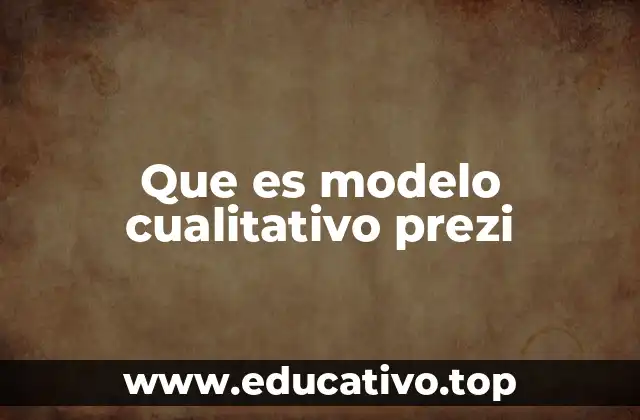 Que es modelo cualitativo prezi
