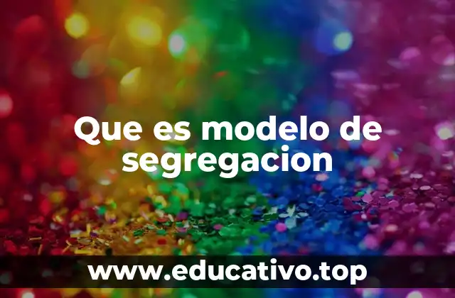 Que es modelo de segregacion