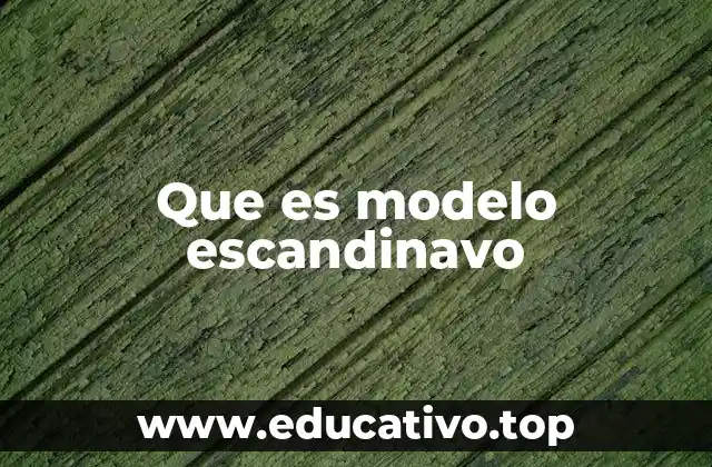 Que es modelo escandinavo