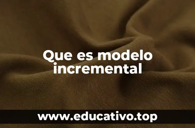 Que es modelo incremental