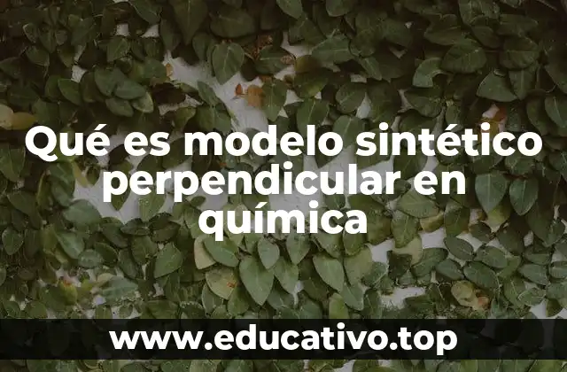 Qué es modelo sintético perpendicular en química