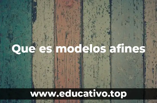 Que es modelos afines