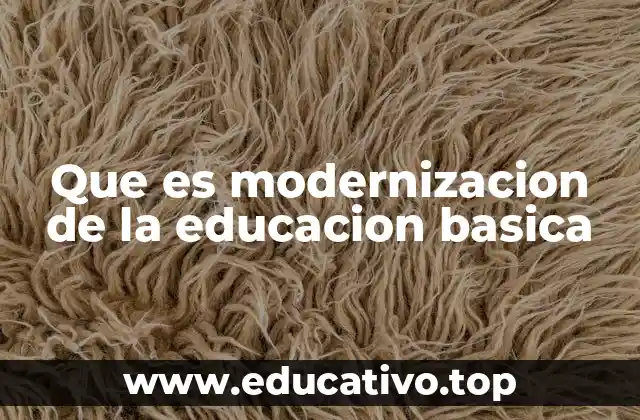 Que es modernizacion de la educacion basica