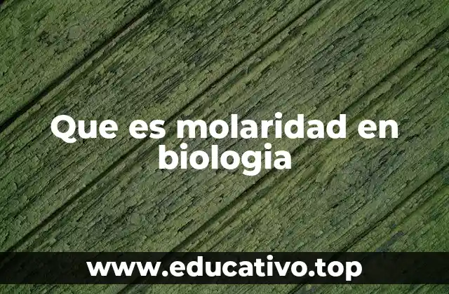 Que es molaridad en biologia