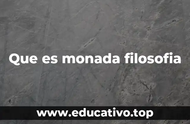 Que es monada filosofia