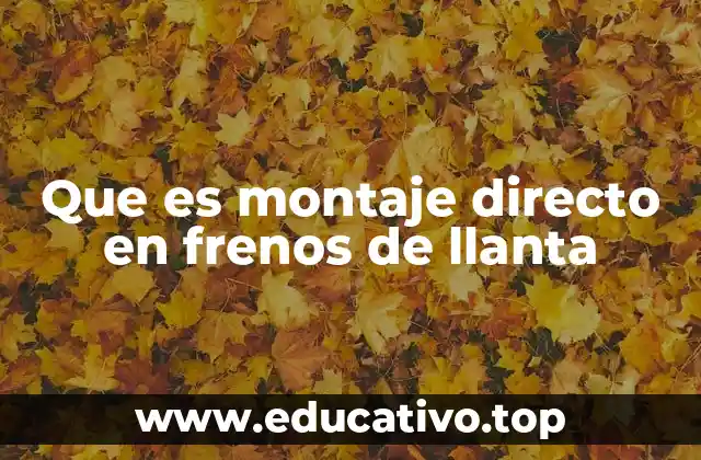 Que es montaje directo en frenos de llanta