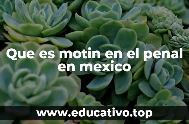 Que es motin en el penal en mexico