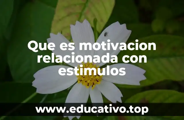 Que es motivacion relacionada con estimulos