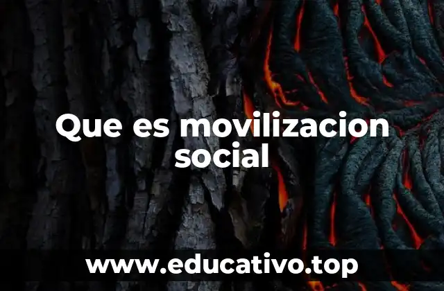 Que es movilizacion social
