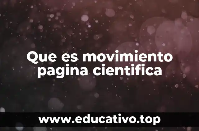 Que es movimiento pagina cientifica