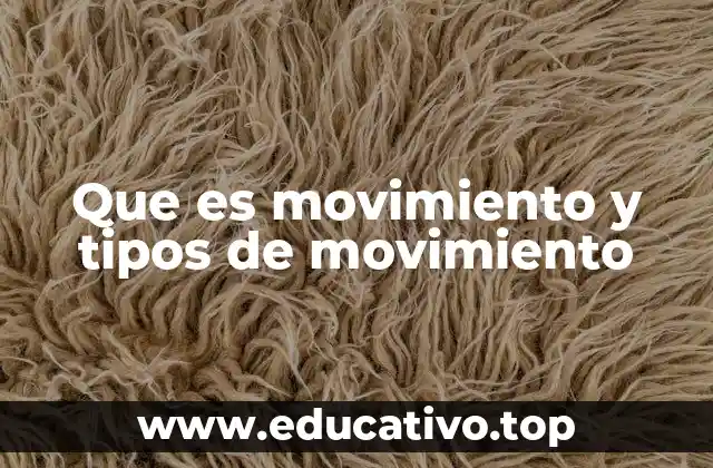Que es movimiento y tipos de movimiento