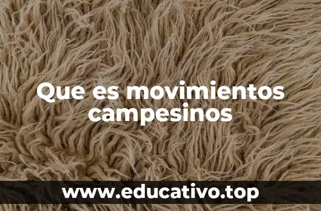 Que es movimientos campesinos