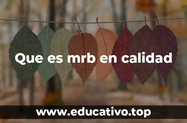 Que es mrb en calidad