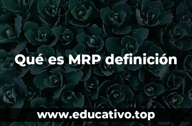 Qué es MRP definición