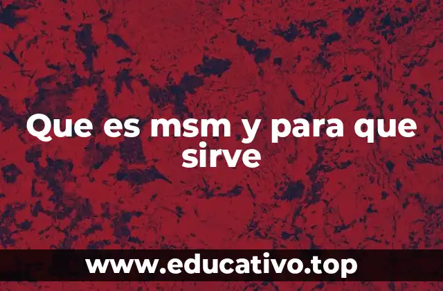 Que es msm y para que sirve