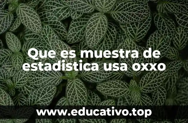 Que es muestra de estadistica usa oxxo