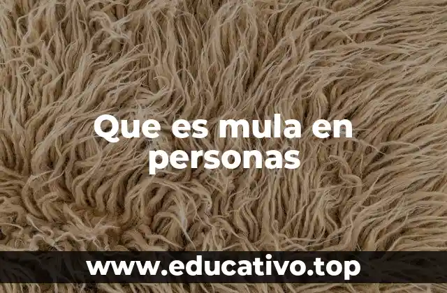 Que es mula en personas