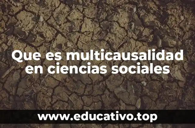 Que es multicausalidad en ciencias sociales