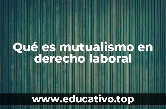 Qué es mutualismo en derecho laboral
