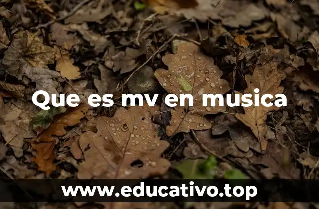 Que es mv en musica