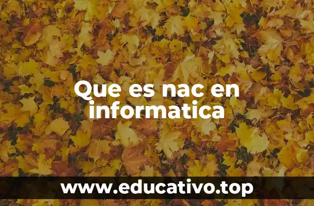 Que es nac en informatica