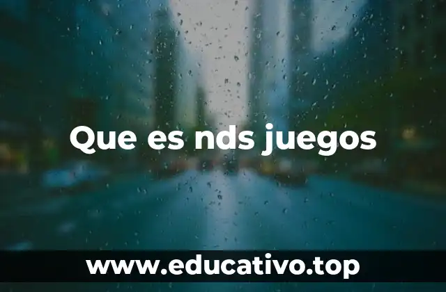 Que es nds juegos