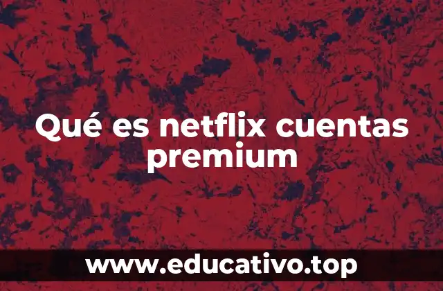 Qué es netflix cuentas premium