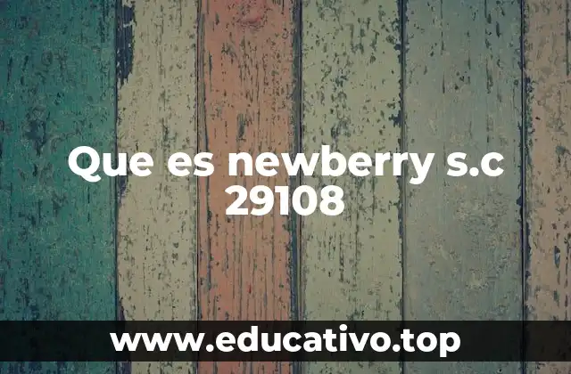 Que es newberry s.c 29108