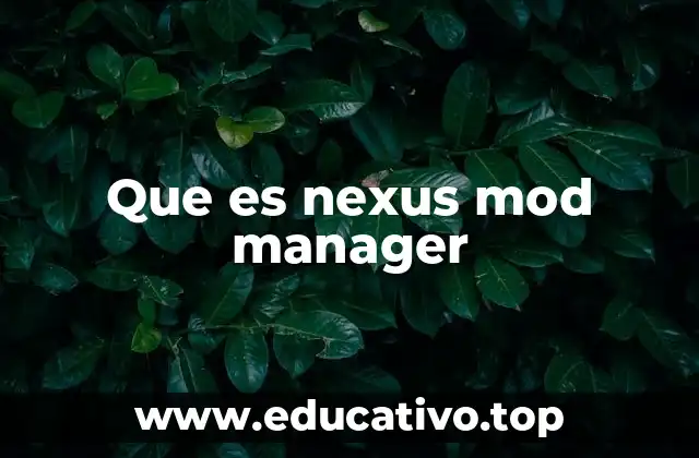 Que es nexus mod manager