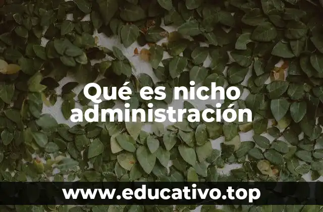 Qué es nicho administración