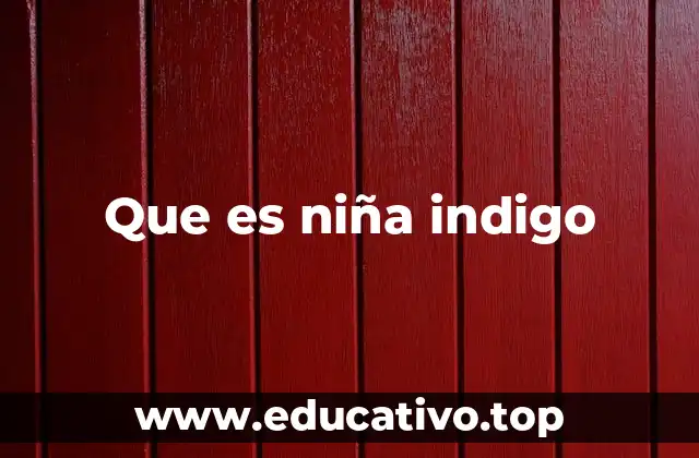 Que es niña indigo