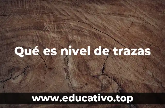 Qué es nivel de trazas