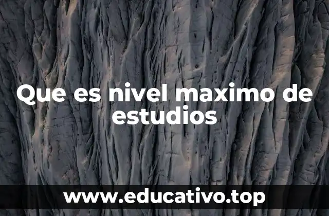 La importancia del nivel máximo de estudios en la sociedad actual