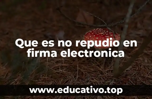 Que es no repudio en firma electronica
